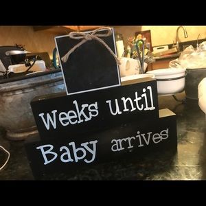 Block chalkboard sign